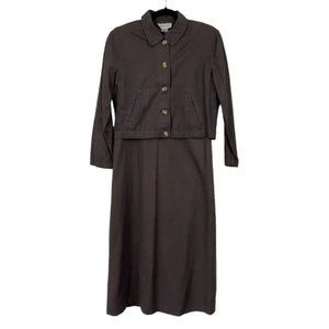 Talbots Vintage Dress Jacket 2 Piece Set Size 4